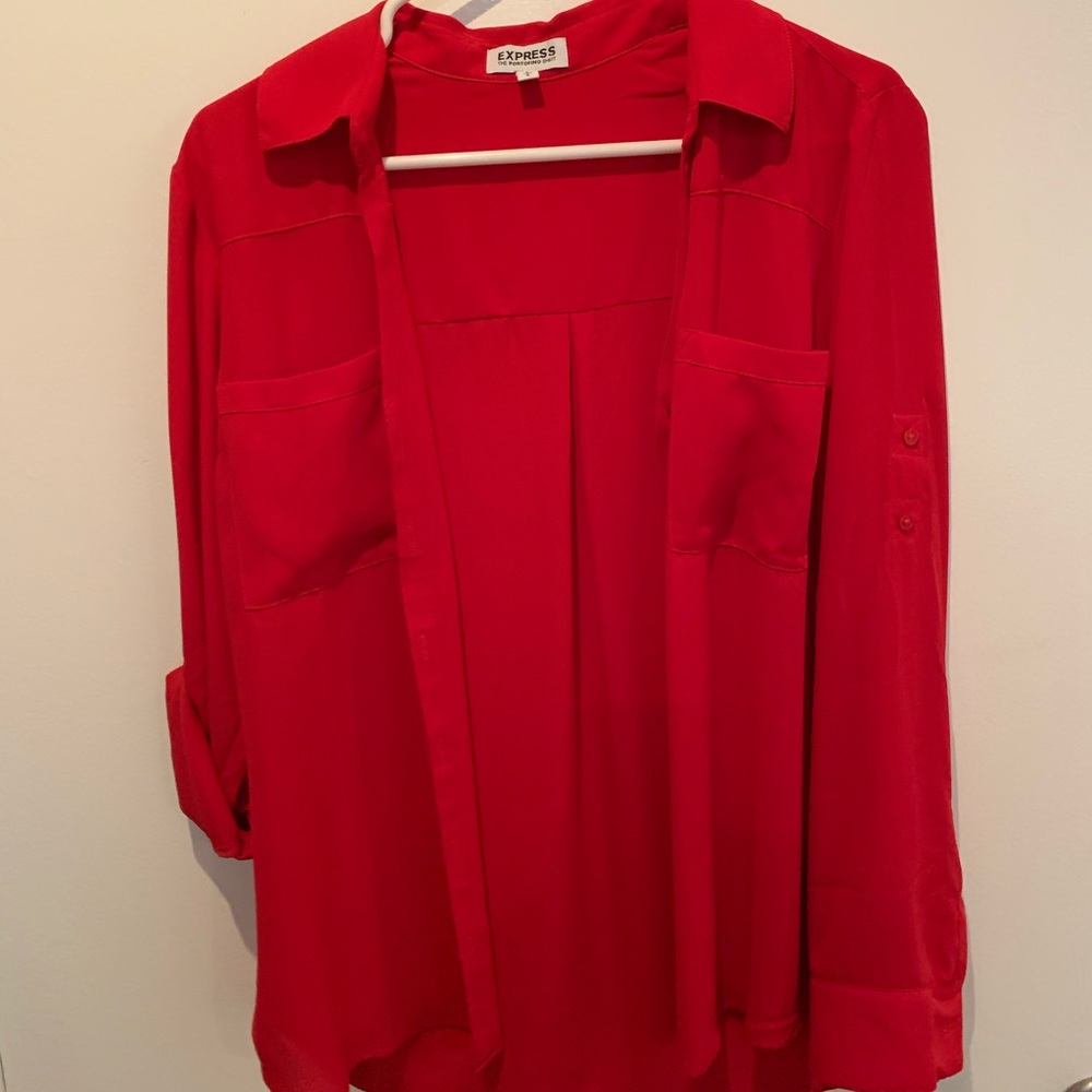 Red button up